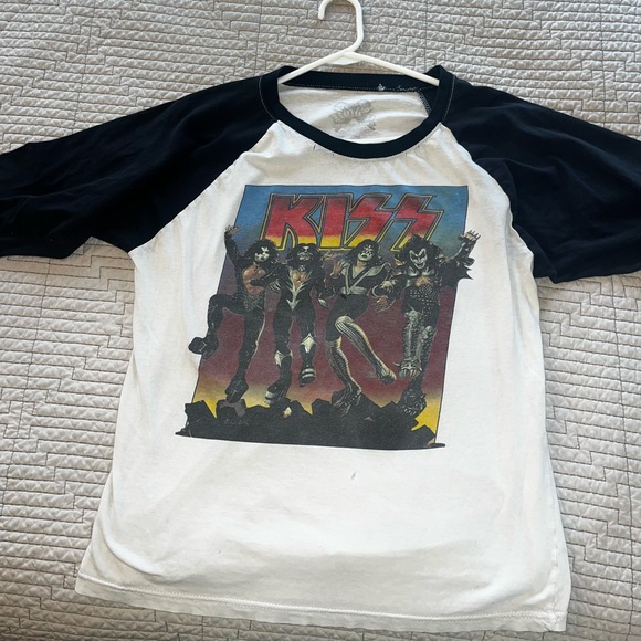 Vintage Kiss T shirt Baseball Adult Destroyer Album Distressed - Picture 1 of 9